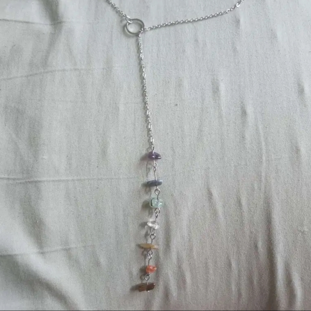 3/ $25 ✨Best Seller✨🧘Chakra Gemstone Chain Necklace Silver or Gold - Picture 8 of 9